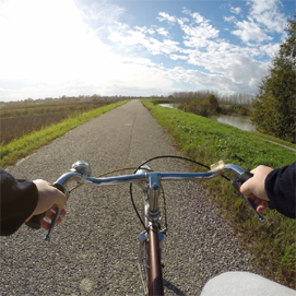 Bewusstsein, Foto auf Fahrrad